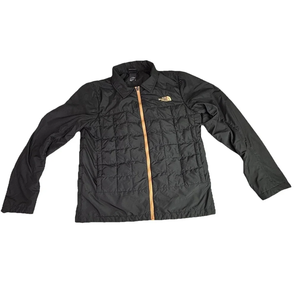 North Face Jacket Men's Size Medium Black Thermoball Puffer Lightweight Hiking